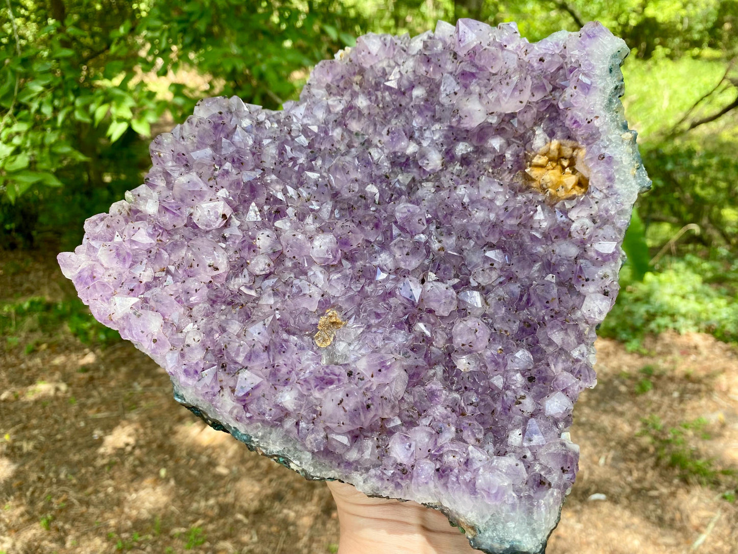 XL Large Amethyst Cluster | Raw Healing Crystal, Purple Geode, High Vibration Stone, Spiritual Protection Goethite Inclusions, 5lb 14oz