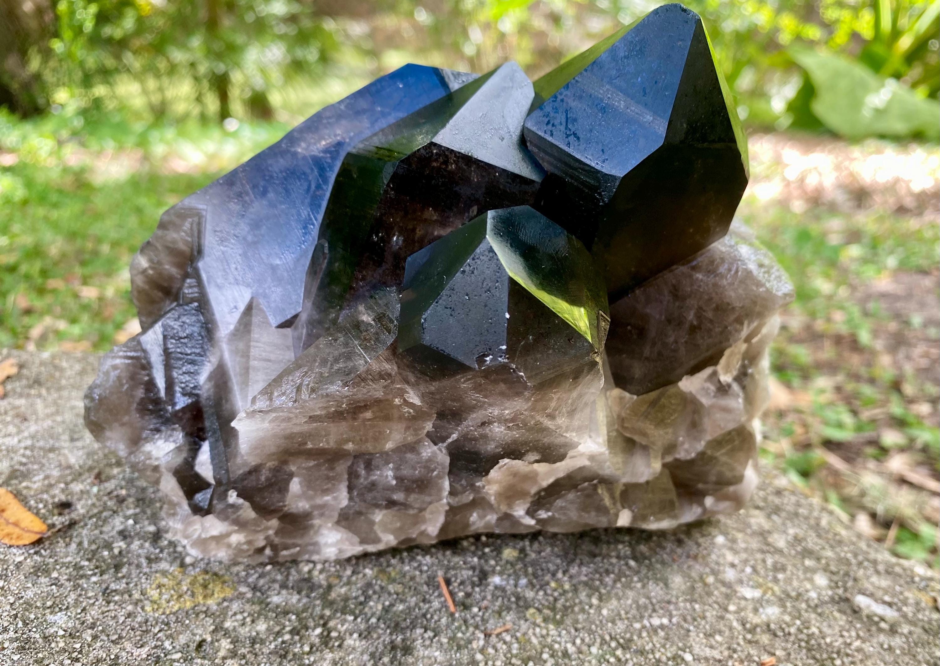 Extra Large Smoky Quartz Cluster. Beautiful Brazilian Smoky Quartz Crystal.