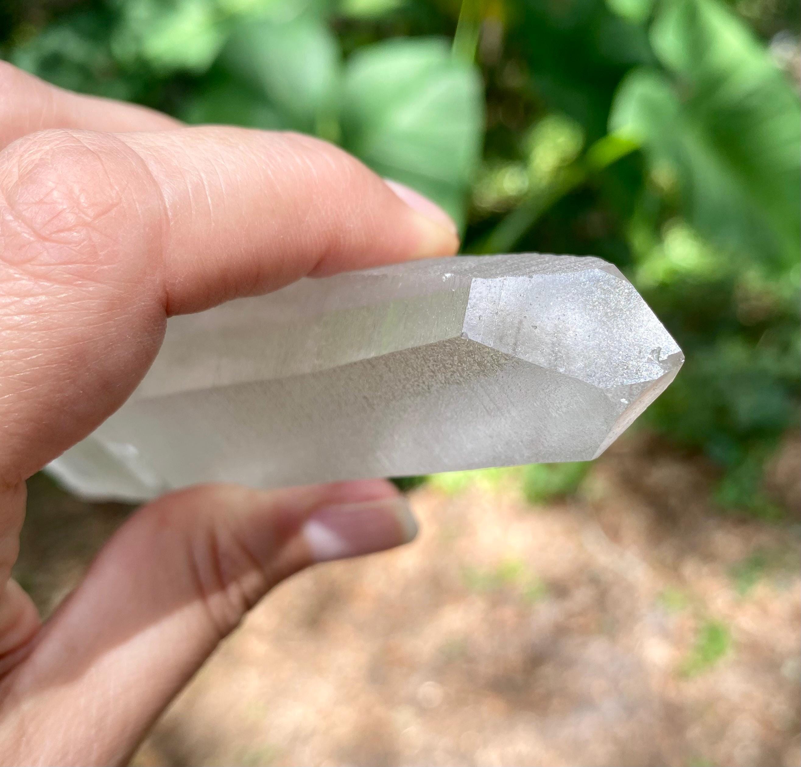 Large Lemurian Quartz Crystal | Healing Point, High Vibration Stone, Meditation & Spiritual Growth, Energy Amplifier.