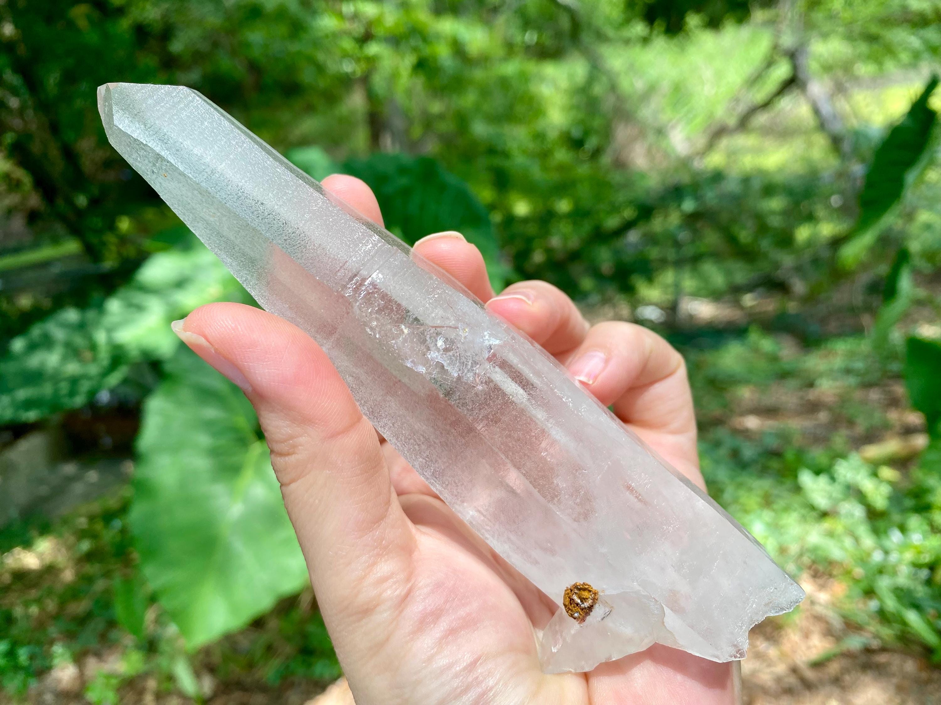 Large Lemurian Quartz Crystal | Healing Point, High Vibration Stone, Meditation & Spiritual Growth, Energy Amplifier.