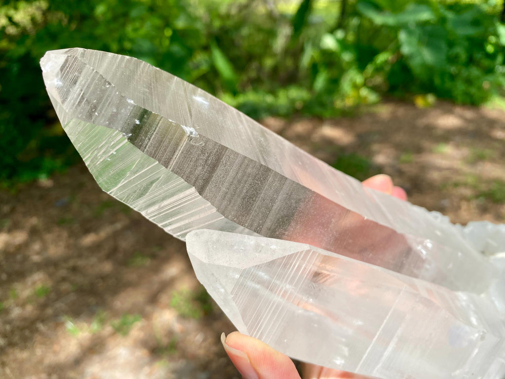 Extra Large Twin Lemurian Seed Crystal | Double Quartz Point, High Vibration Stone, Meditation, Healing & Energy Amplifier, one of a kind.