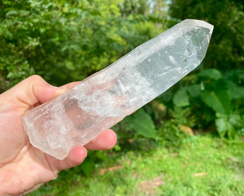 Large Diamantina Quartz Crystal Wand: 362g Laser Point