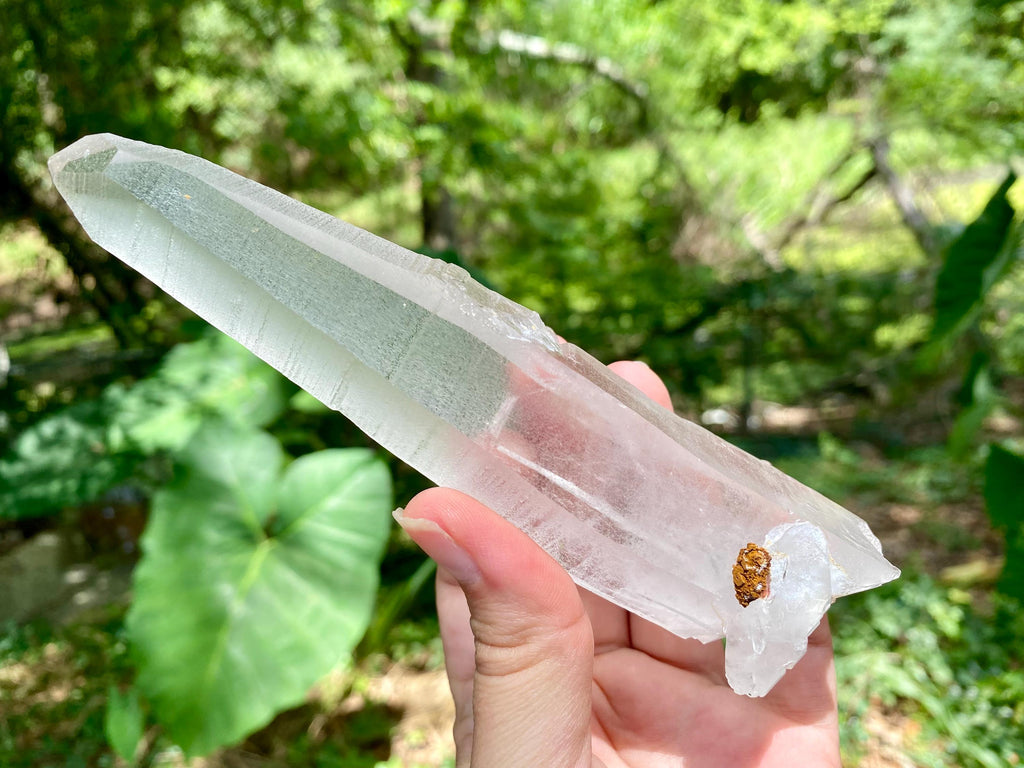 Large Lemurian Quartz Crystal | Healing Point, High Vibration Stone, Meditation & Spiritual Growth, Energy Amplifier.