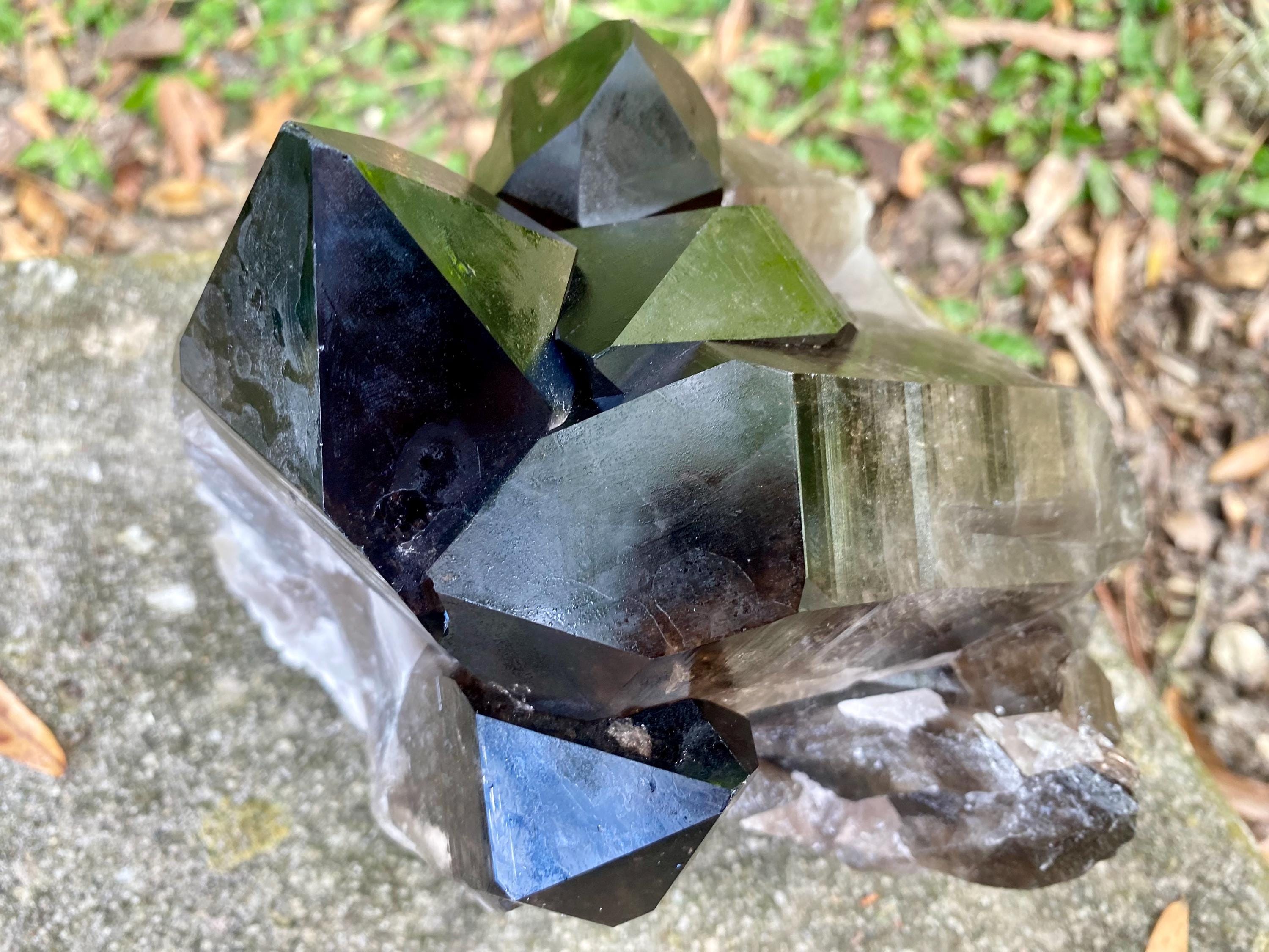 Extra Large Smoky Quartz Cluster. Beautiful Brazilian Smoky Quartz Crystal.