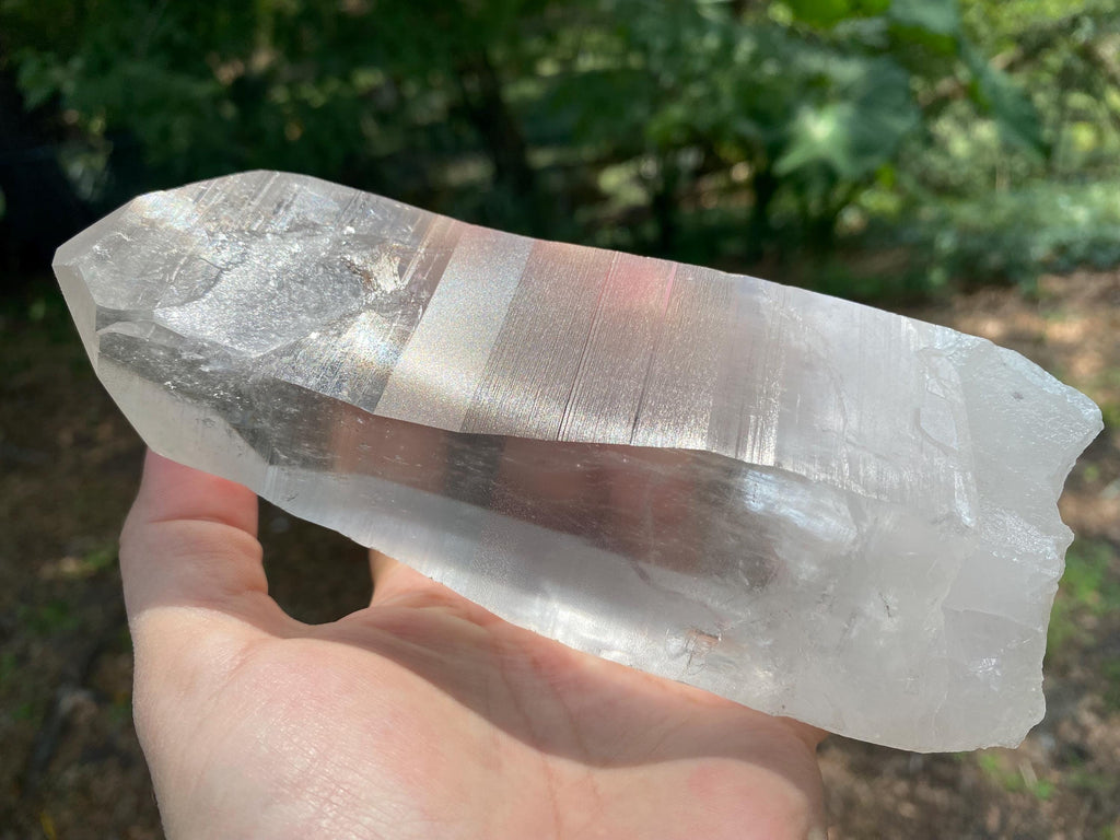 Large Lemurian Quartz Crystal | Healing Point, High Vibration Stone, Meditation & Spiritual Growth, Energy Amplifier, with record keepers.