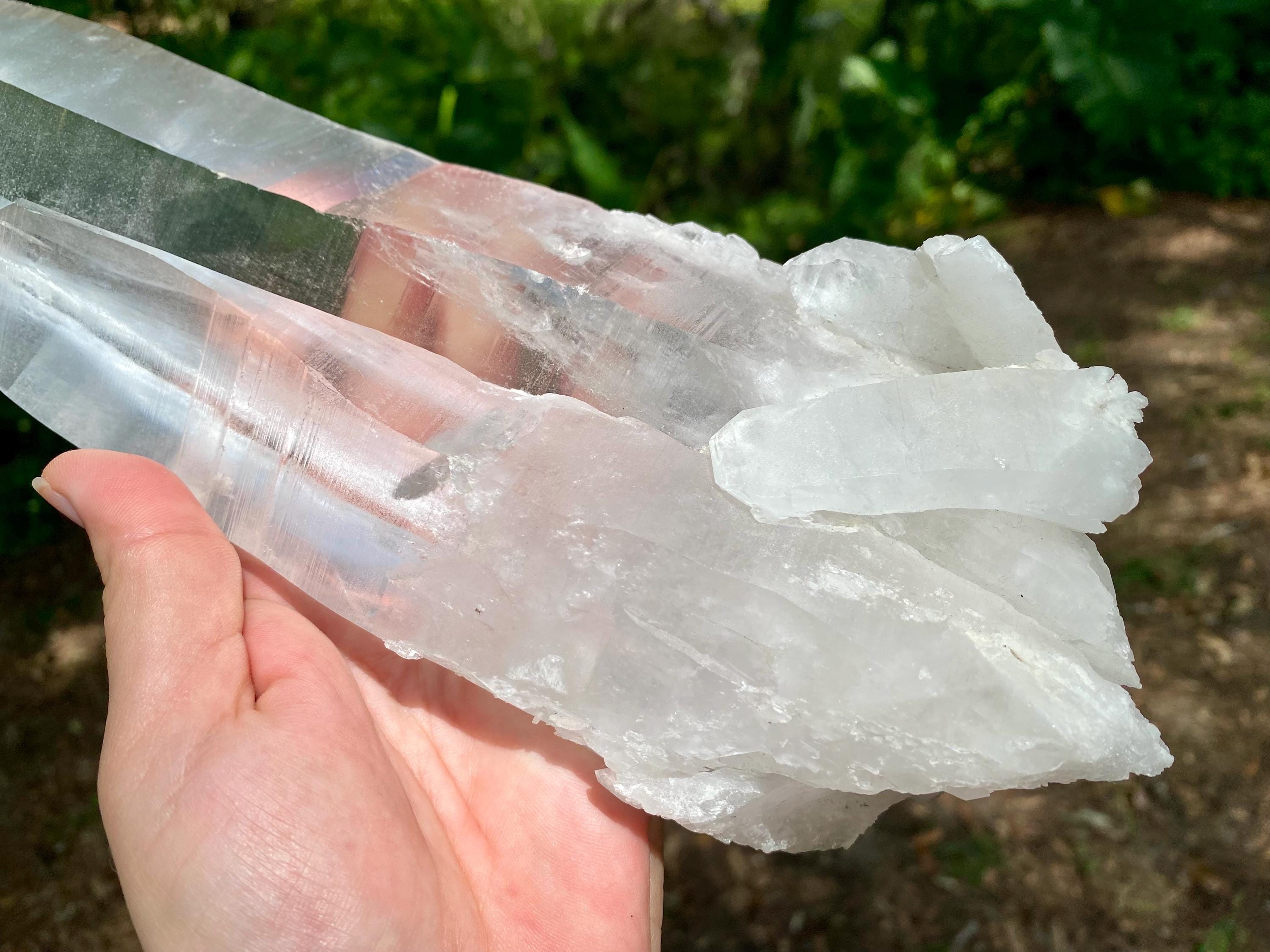 Extra Large Twin Lemurian Seed Crystal | Double Quartz Point, High Vibration Stone, Meditation, Healing & Energy Amplifier, one of a kind.