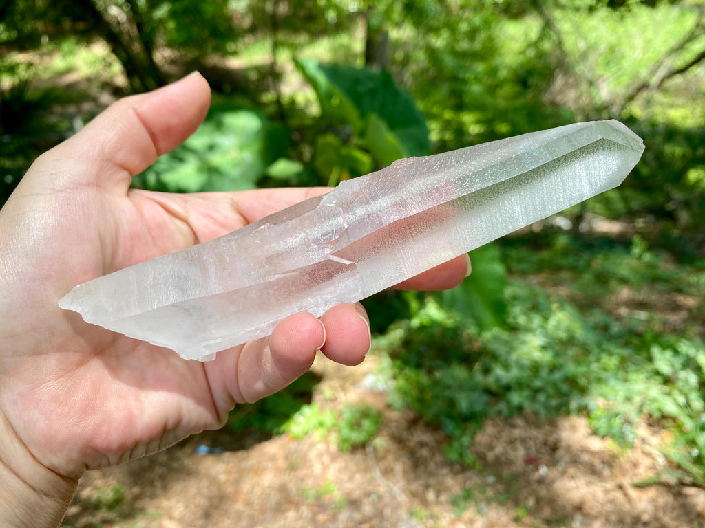 Large Lemurian Quartz Crystal | Healing Point, High Vibration Stone, Meditation & Spiritual Growth, Energy Amplifier.