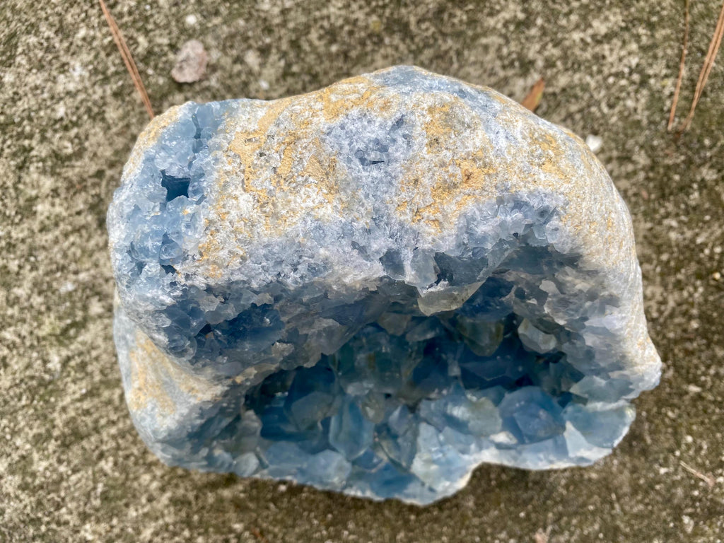 Extra Large Celestite Cluster. Magnificent Blue Celestite Geode.