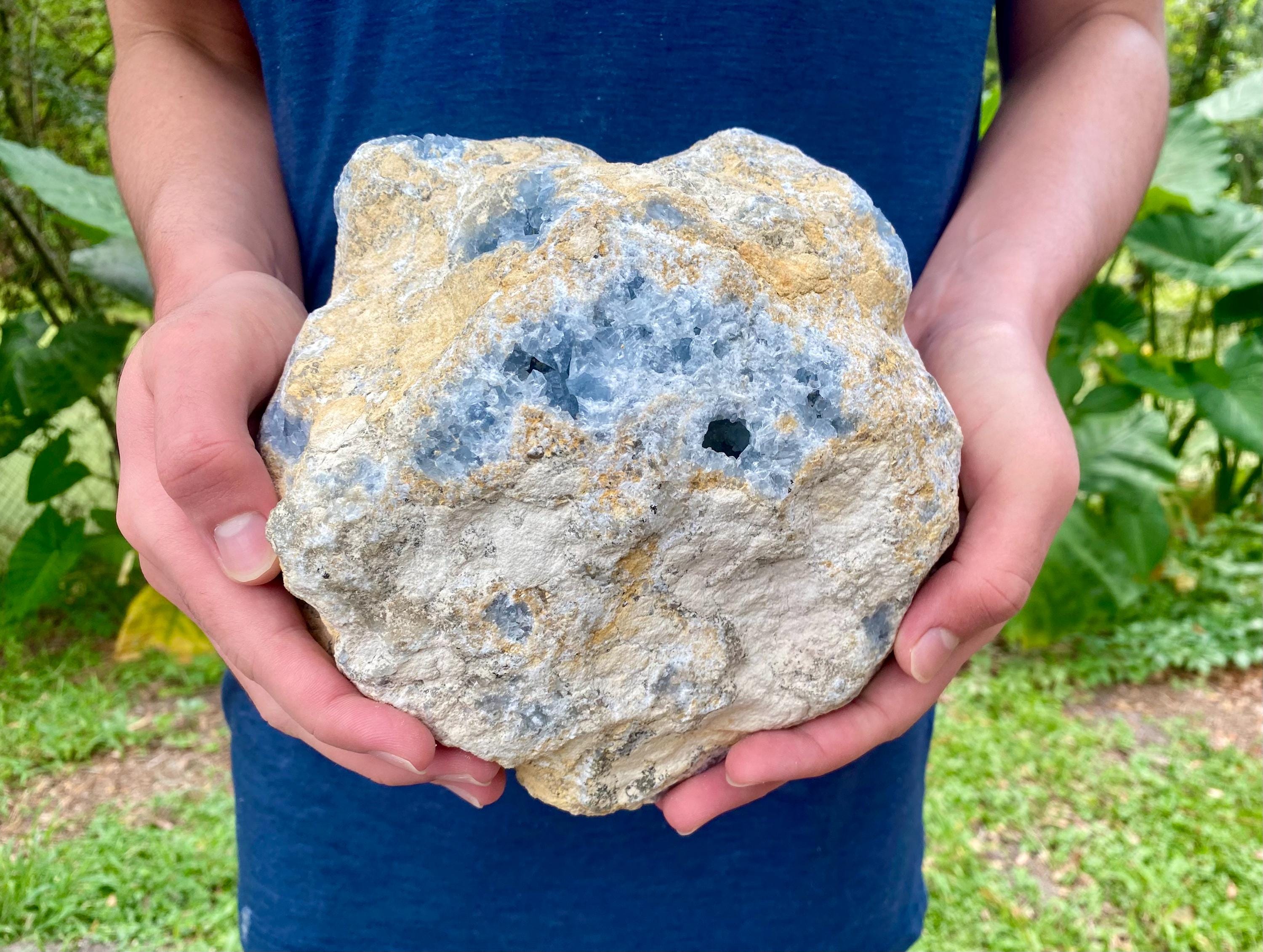 Extra Large Celestite Cluster. Magnificent Blue Celestite Geode.