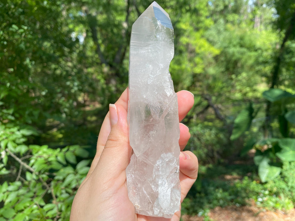 Large Lemurian Quartz Crystal Specimen| High Vibration Stone, Meditation & Spiritual Growth, Energy Amplifier, a magnificent piece.