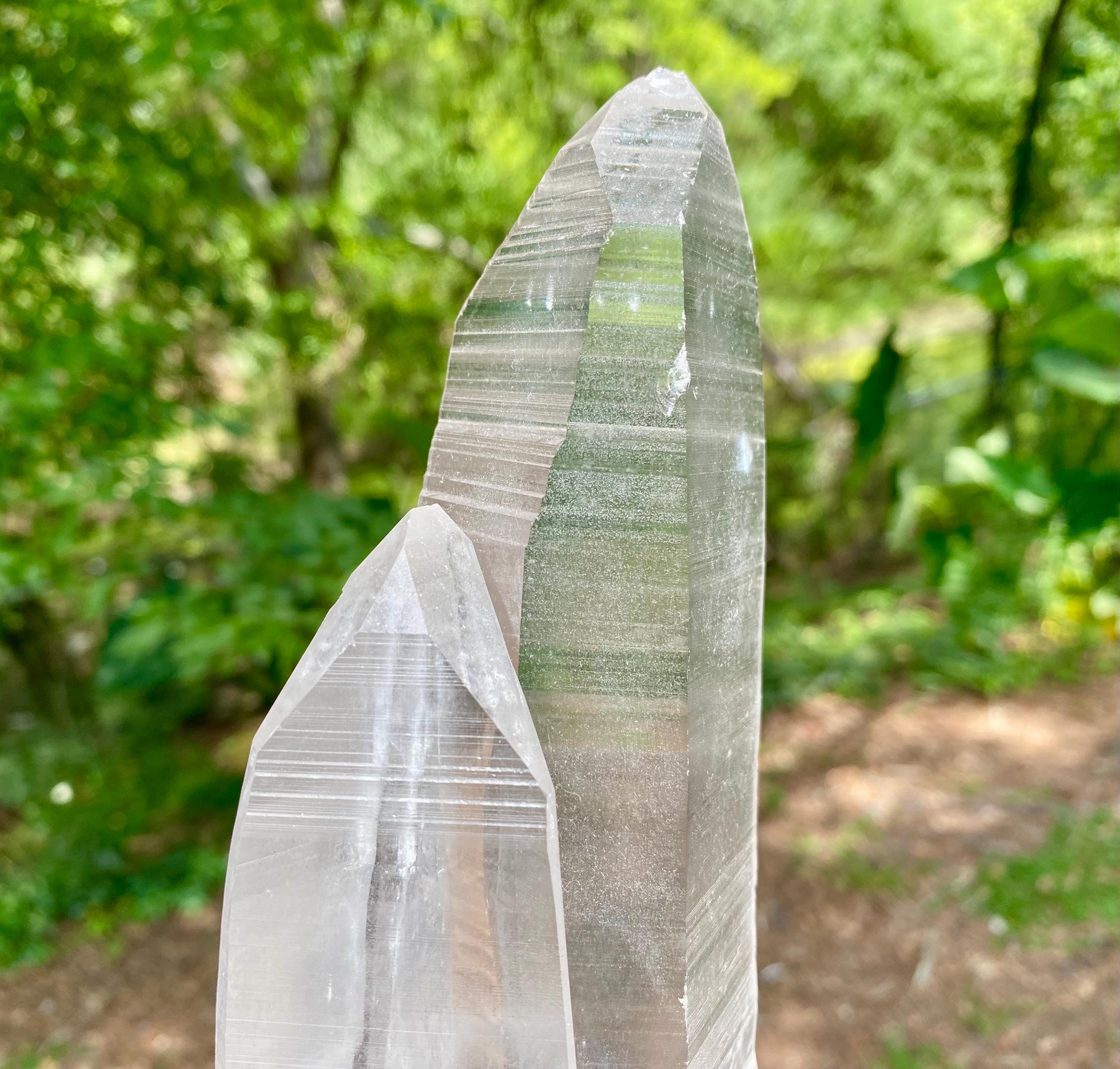Extra Large Twin Lemurian Seed Crystal | Double Quartz Point, High Vibration Stone, Meditation, Healing & Energy Amplifier, one of a kind.
