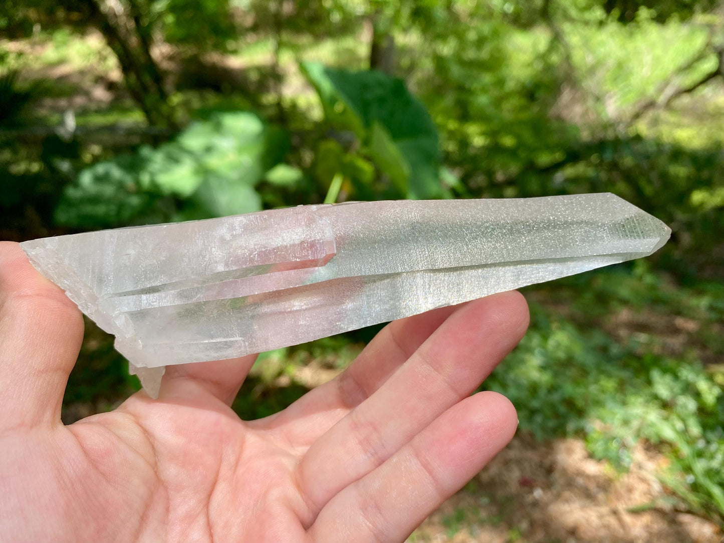 Large Lemurian Quartz Crystal | Healing Point, High Vibration Stone, Meditation & Spiritual Growth, Energy Amplifier.