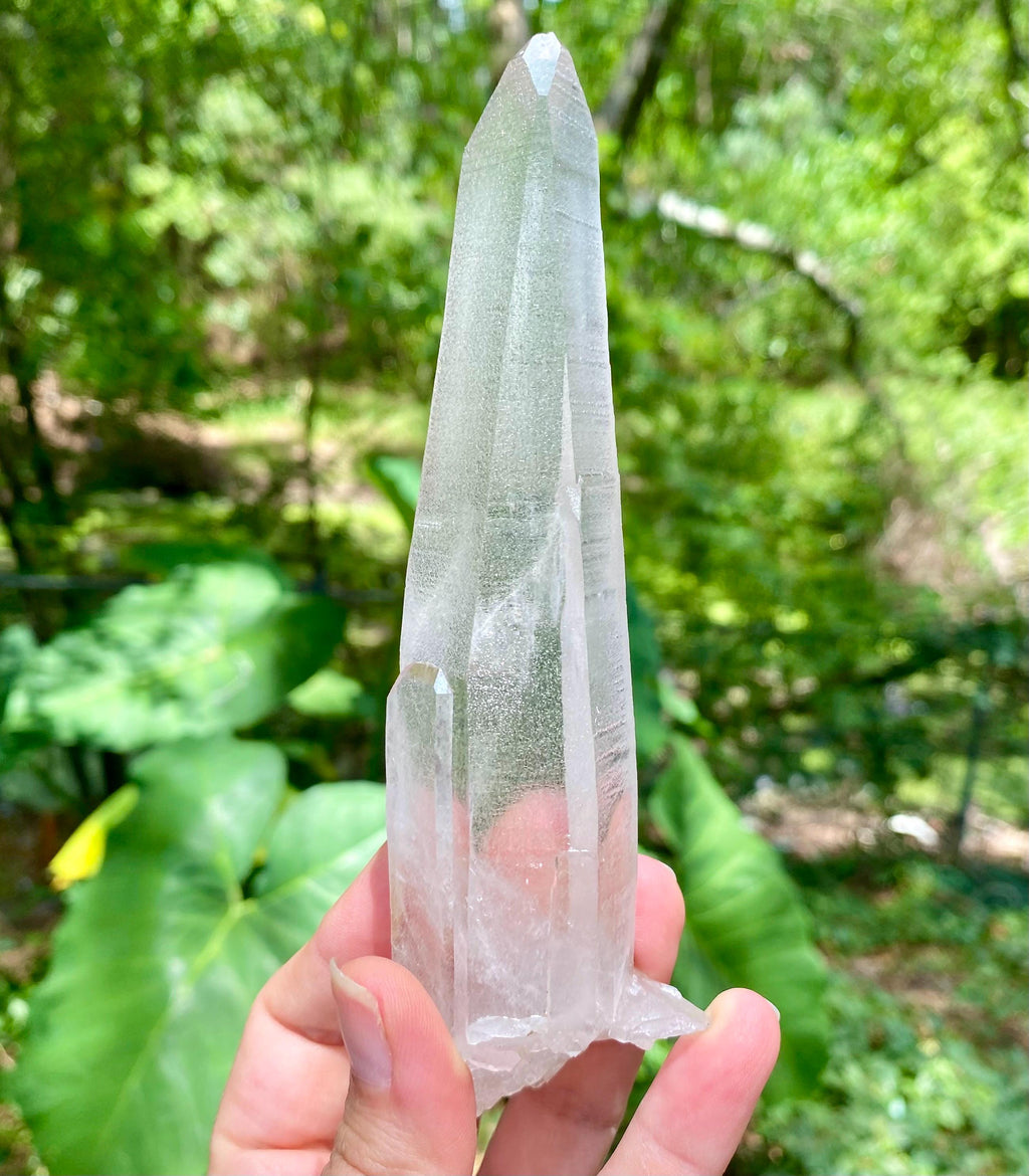 Large Lemurian Quartz Crystal | Healing Point, High Vibration Stone, Meditation & Spiritual Growth, Energy Amplifier.